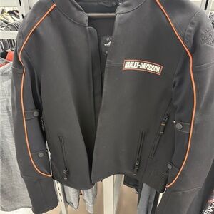 Harley-Davidson Black Jacket with Orange Trim